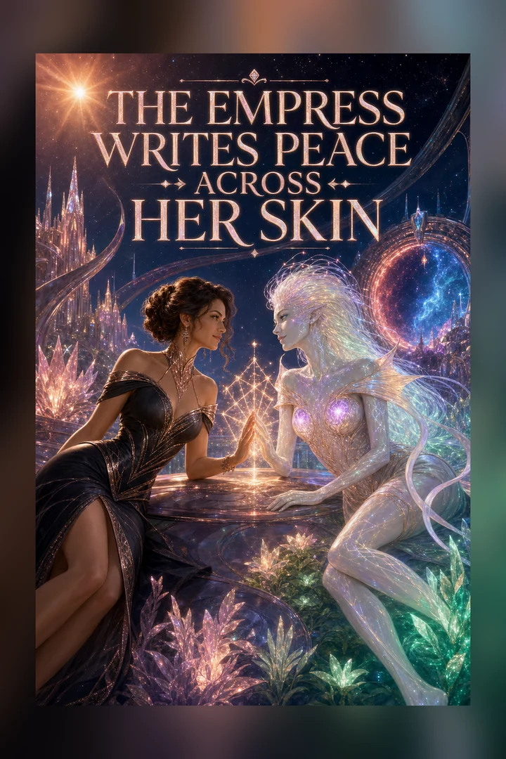 THE EMPRESS WRITES PEACE ACROSS HER SKIN Cover