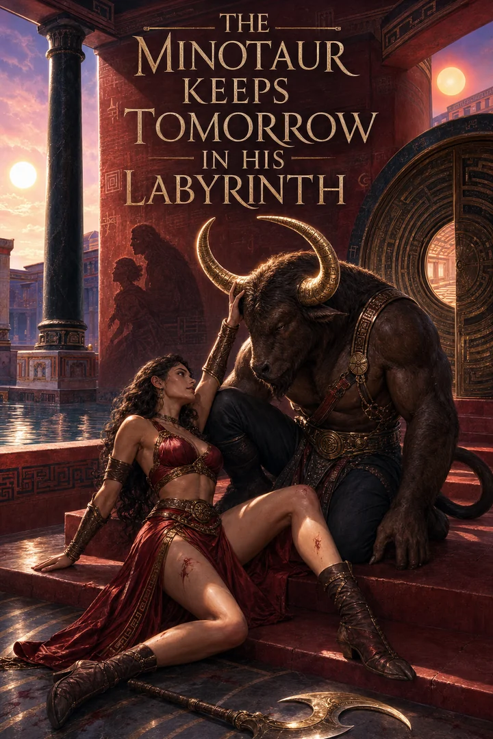 THE MINOTAUR KEEPS TOMORROW IN HIS LABYRINTH Cover